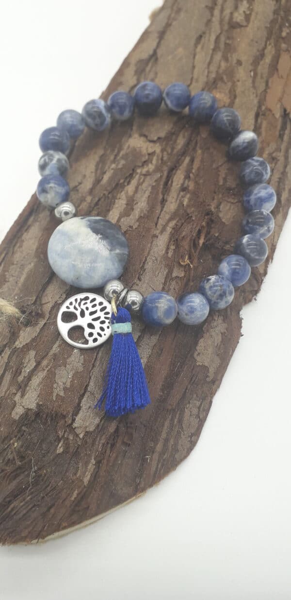 Bracelet Sodalite et arbre de vie (BRA.sod2)